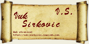 Vuk Sirković vizit kartica